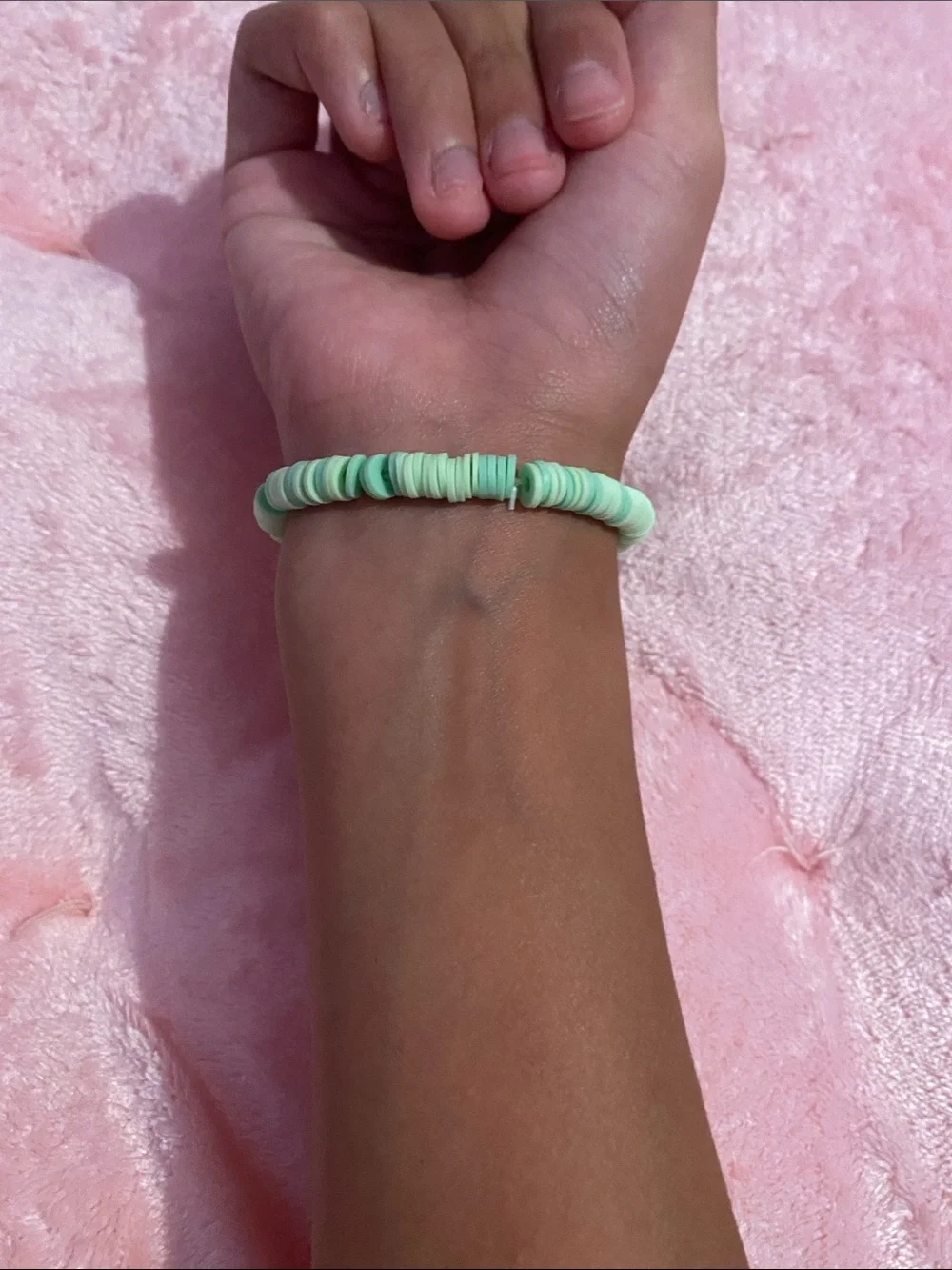 Green apple stretchy bracelet